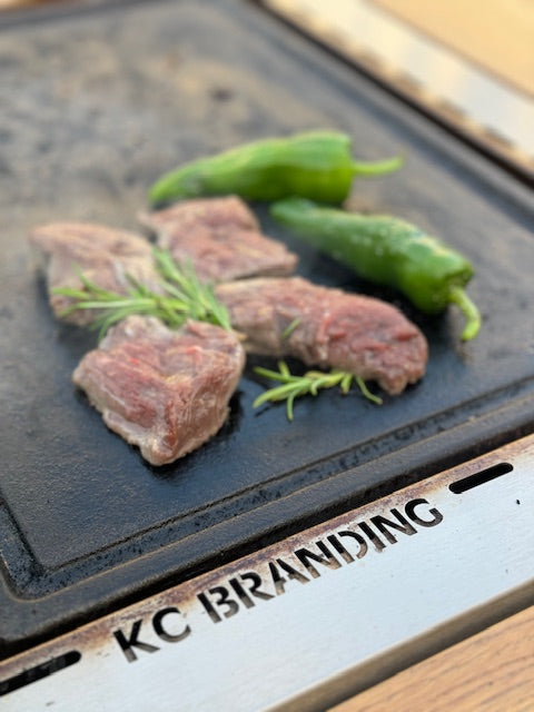 Wende Grillplatte Plancha aus Gusseisen für Broil King Monarch / Royal - 32x38cm